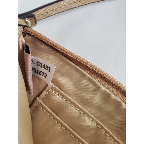 Coach Small Wristlet Wallet Clutch Gold Tone Saffiano Leather - Picture 7 of 10